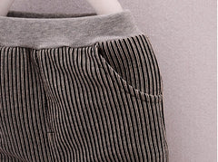 Spring and autumn new boys and girls zipper striped trousers suit children's suit