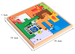 High Quality Baby Wooden Toys 3D Blocks Animal Building Blocks Stack Blocks Beech Wood Creative Children Birthday Christmas Gift