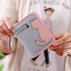 New style cartoon short wallet female Korean version lovely girl child vertical zipper position