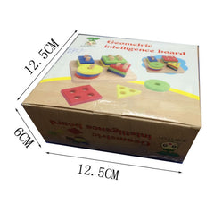 Babyspielzeug Holzpuzzle Bildungs-Spielzeug Geometrische Formen Spielzeug Stick Baby Kind Kinder Intelligenz Puzzle für Kinder