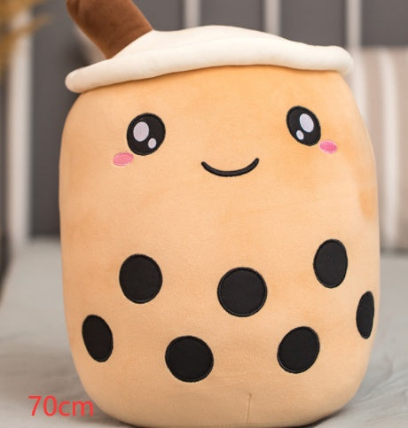 Süßes Obstgetränk Plüsch Weiches Erdbeer-Milchtee Plüsch Boba-Tee Becher Spielzeug Bubble Tea Kissen K kiddos Geschenk
