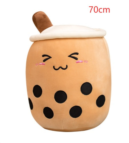 Süßes Obstgetränk Plüsch Weiches Erdbeer-Milchtee Plüsch Boba-Tee Becher Spielzeug Bubble Tea Kissen K kiddos Geschenk