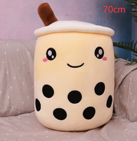 Süßes Obstgetränk Plüsch Weiches Erdbeer-Milchtee Plüsch Boba-Tee Becher Spielzeug Bubble Tea Kissen K kiddos Geschenk