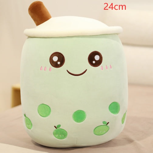Süßes Obstgetränk Plüsch Weiches Erdbeer-Milchtee Plüsch Boba-Tee Becher Spielzeug Bubble Tea Kissen K kiddos Geschenk
