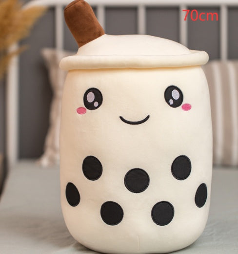 Süßes Obstgetränk Plüsch Weiches Erdbeer-Milchtee Plüsch Boba-Tee Becher Spielzeug Bubble Tea Kissen K kiddos Geschenk