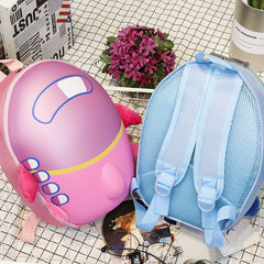 Wholesale children's cartoon kindergarten schoolbag small aircraft hard shell backpack waterproof eggshell double shoulder bag