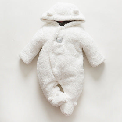 Babykleidung Lamm Winter Baumwollgefütterte Kleidung für Neugeborene Verdickte Kletterhose Siamesische Kleidung Baumwolle
