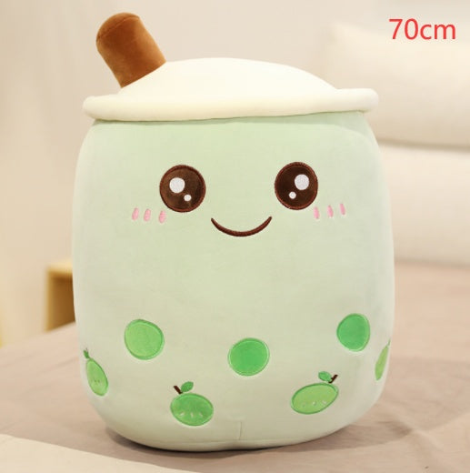 Süßes Obstgetränk Plüsch Weiches Erdbeer-Milchtee Plüsch Boba-Tee Becher Spielzeug Bubble Tea Kissen K kiddos Geschenk