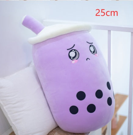 Süßes Obstgetränk Plüsch Weiches Erdbeer-Milchtee Plüsch Boba-Tee Becher Spielzeug Bubble Tea Kissen K kiddos Geschenk