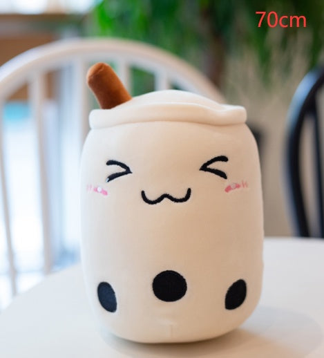Süßes Obstgetränk Plüsch Weiches Erdbeer-Milchtee Plüsch Boba-Tee Becher Spielzeug Bubble Tea Kissen K kiddos Geschenk