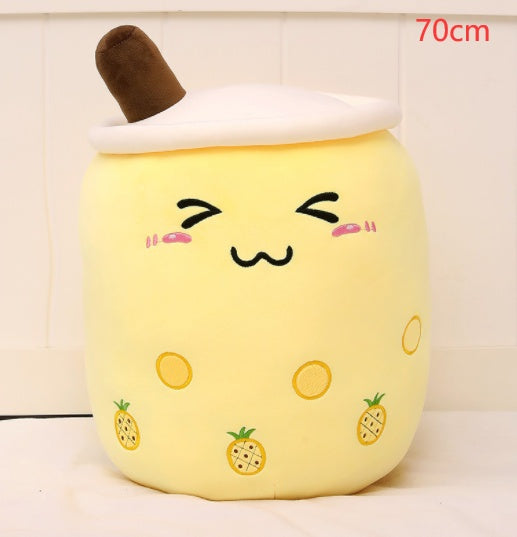 Süßes Obstgetränk Plüsch Weiches Erdbeer-Milchtee Plüsch Boba-Tee Becher Spielzeug Bubble Tea Kissen K kiddos Geschenk