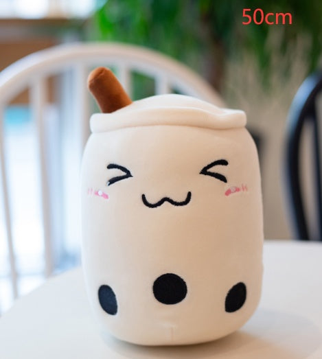 Süßes Obstgetränk Plüsch Weiches Erdbeer-Milchtee Plüsch Boba-Tee Becher Spielzeug Bubble Tea Kissen K kiddos Geschenk