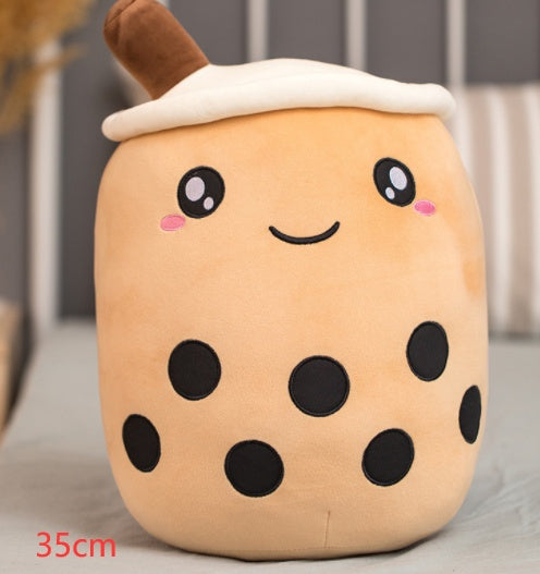 Süßes Obstgetränk Plüsch Weiches Erdbeer-Milchtee Plüsch Boba-Tee Becher Spielzeug Bubble Tea Kissen K kiddos Geschenk